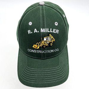 Pukka Baseball Hat Mens OS Adjustable R A Miller Construction Green Backhoe Cap